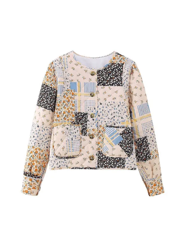 Women’s Colorblock Quilted Jacket S-L