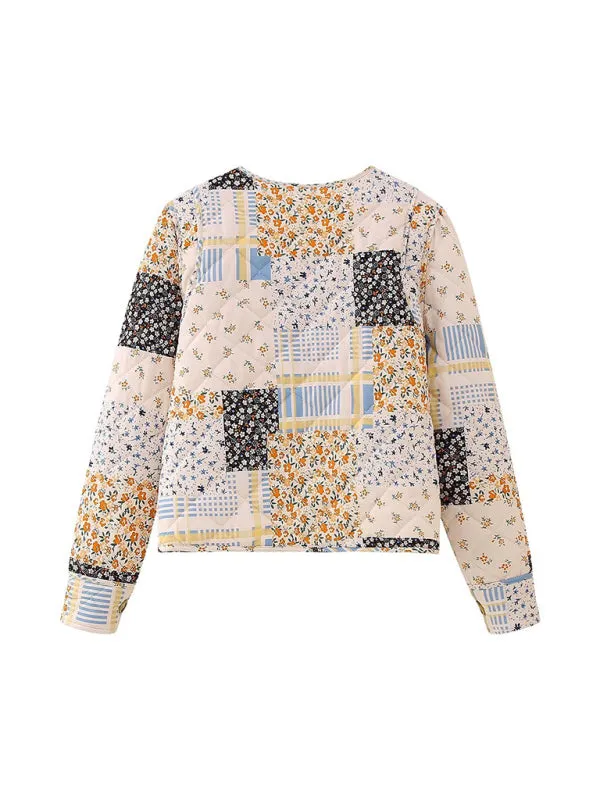 Women’s Colorblock Quilted Jacket S-L