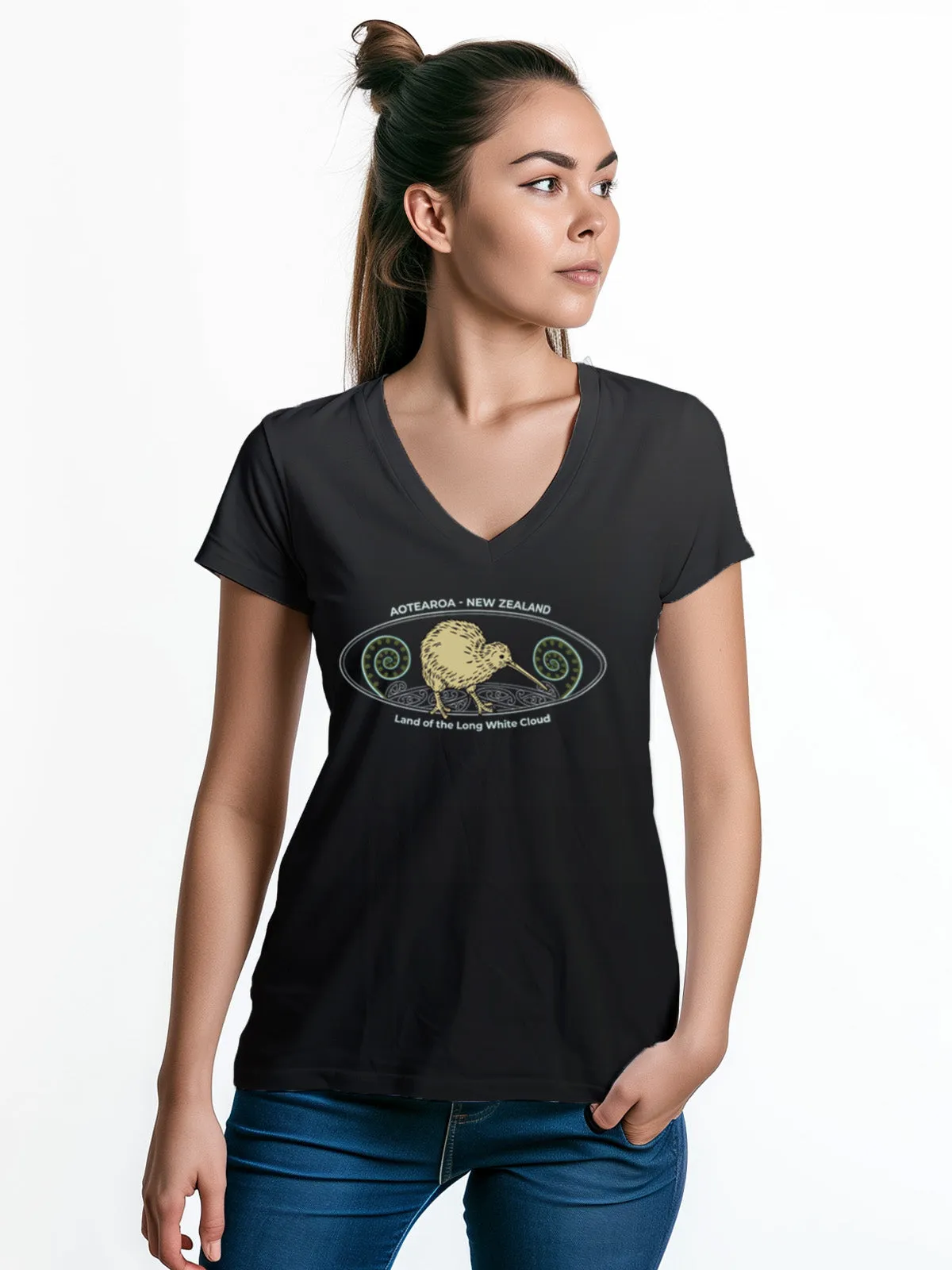 Womens New Zealand T Shirt - Kiwi Koru