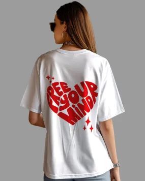 Womens Oversized TShirt Funky Free Your Mind