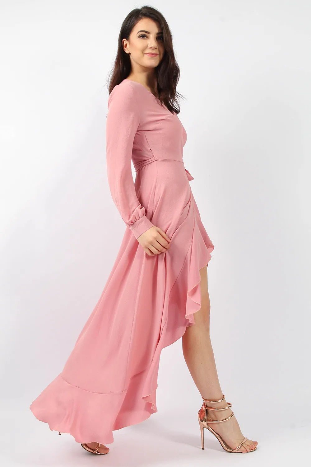 Wrap Frill Maxi Dress