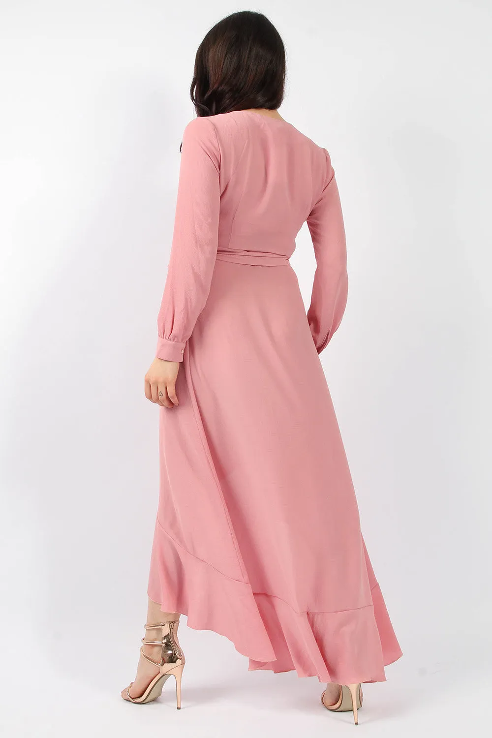 Wrap Frill Maxi Dress